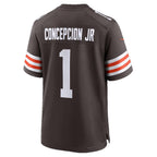 C.Browns #1 KC Concepcion Jr. Brown Team Game Jersey BUTLER