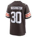 C.Browns #30 Zion Washington Brown Team Game jersey BUTLER