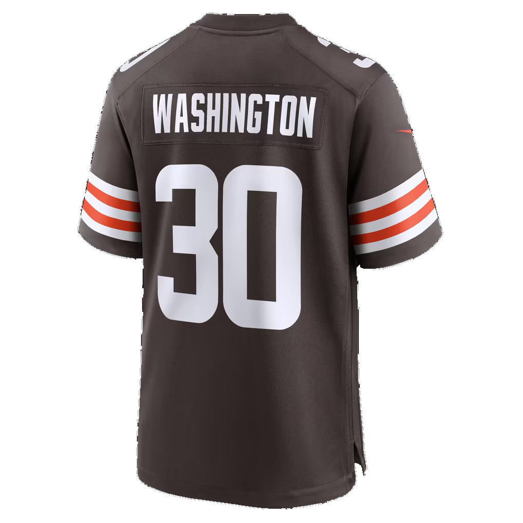 C.Browns #30 Zion Washington Brown Team Game jersey BUTLER