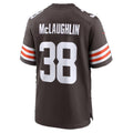 C.Browns #38 Jaleel McLaughlin Brown Team Game jersey BUTLER
