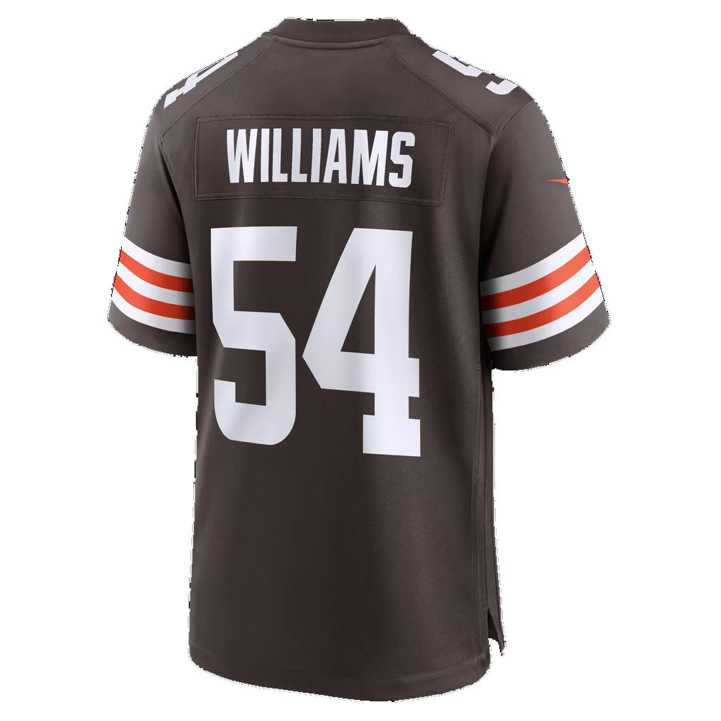 C.Browns #54 Sam Williams Brown Team Game jersey BUTLER