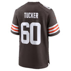 C.Browns #60 Nadame Tucker Brown Team Game jersey BUTLER