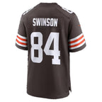 C.Browns #84 Messiah Swinson Brown Team Game jersey BUTLER