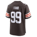 C.Browns #99 Logan Fano Brown Team Game jersey BUTLER