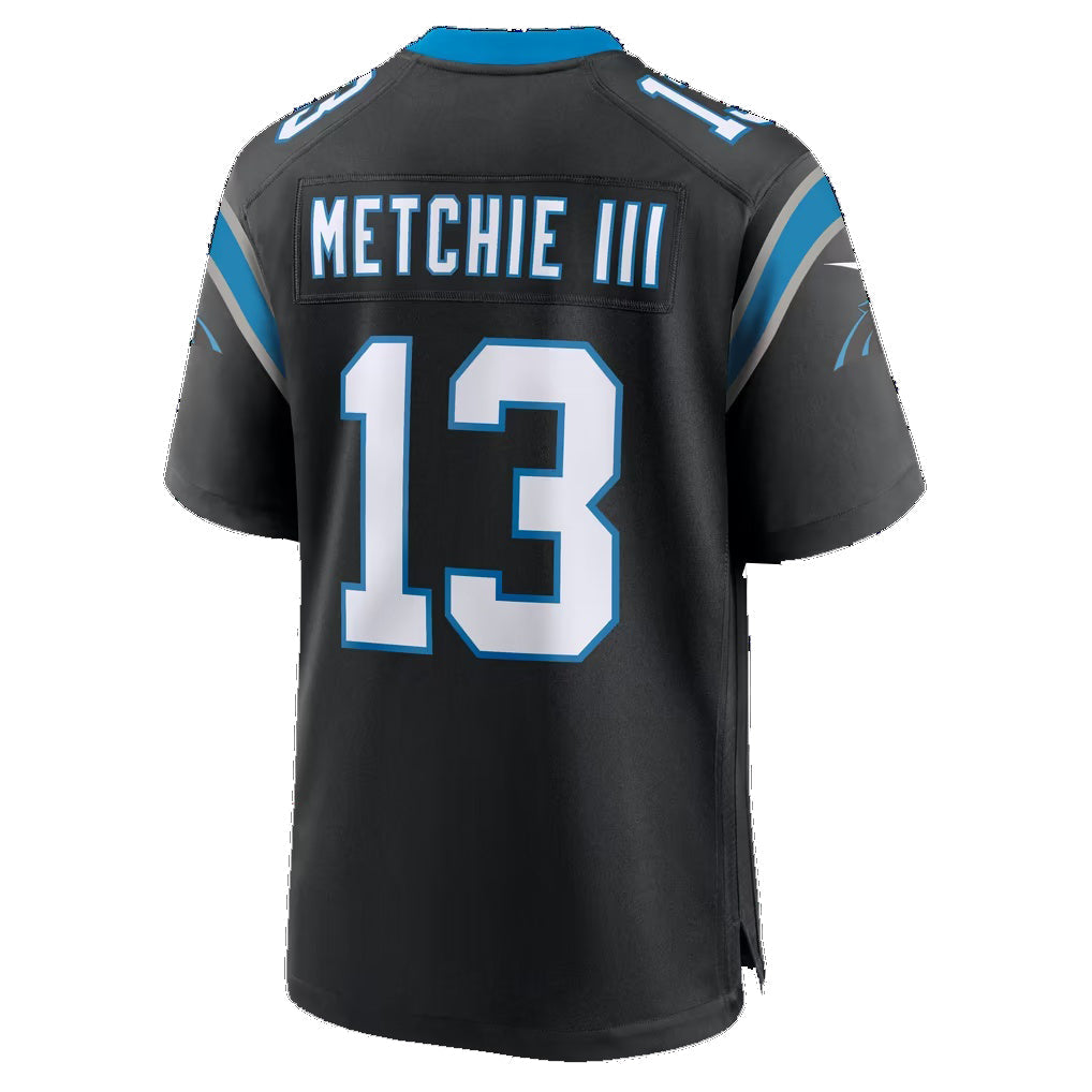 C.Panthers #13 John Metchie III Black Team Game jersey BUTLER