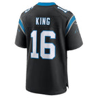 C.Panthers #16 Haynes King  Black Team Game jersey BUTLER