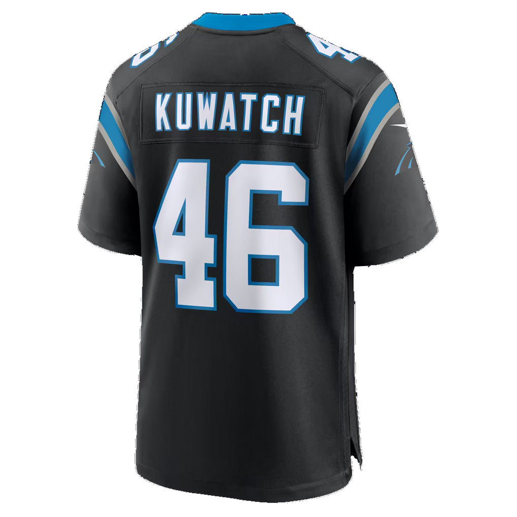 C.Panthers #46 Jackson Kuwatch Black Team Game jersey BUTLER