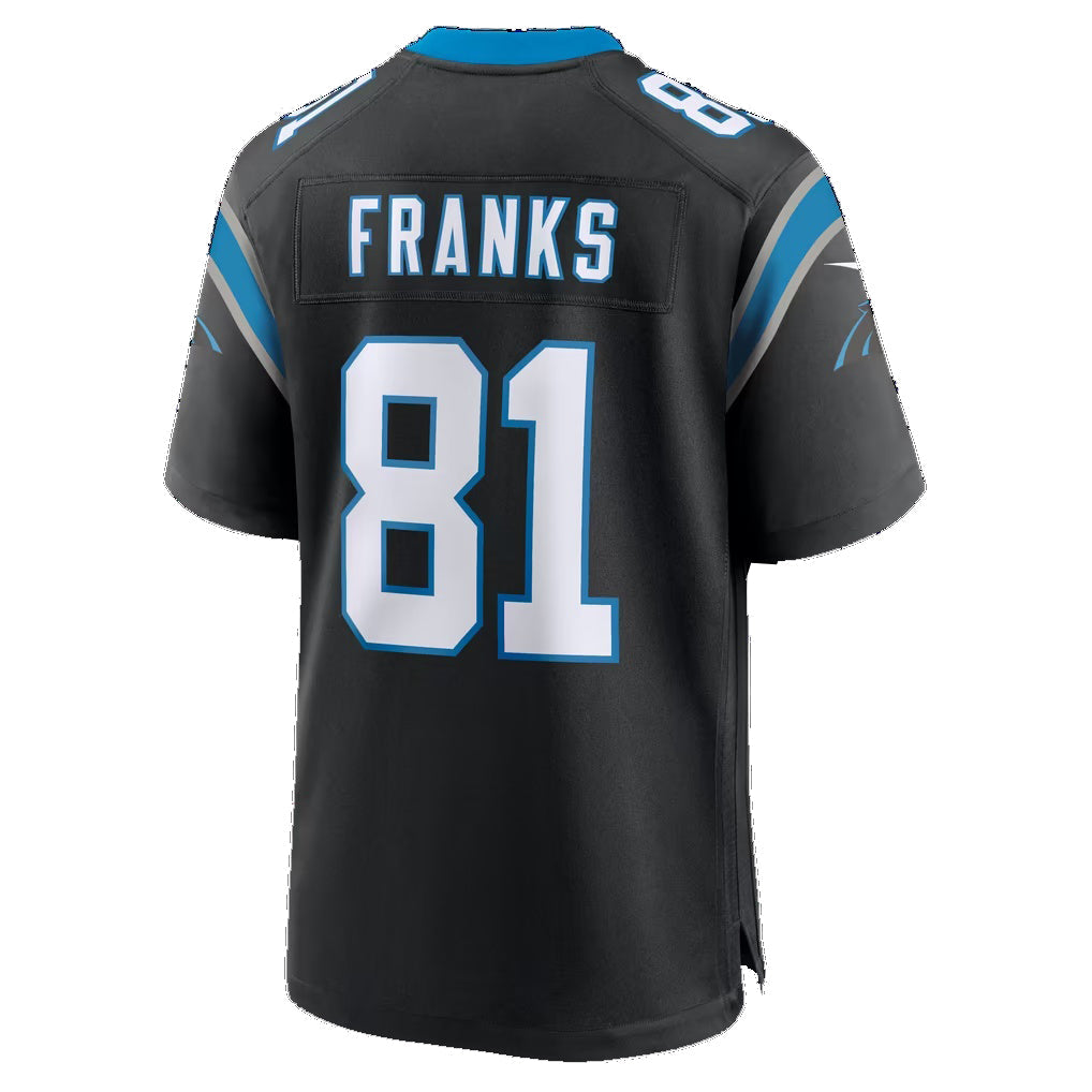 C.Panthers #81 Feleipe Franks Black Team Game jersey BUTLER