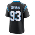 C.Panthers #93 TeRah Edwards Black Team Game jersey BUTLER