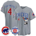 Chicago Cubs #4 Pete Crow-Armstrong Gray BUTLER Meow KT All Stitched Jersey