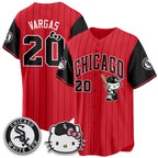 Chicago White Sox #20 Miguel Vargas Red BUTLER Meow KT Vapor Stitched Jersey