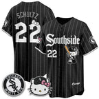 Chicago White Sox #22 Noah Schultz Pinstripe Black BUTLER Meow KT Vapor Stitched Jersey