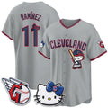 Cleveland Guardians #11 Jose Ramirez Gray BUTLER Meow KT Vapor Stitched Jersey