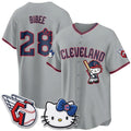 Cleveland Guardians #28 Tanner Bibee Gray BUTLER Meow KT Vapor Stitched Jersey