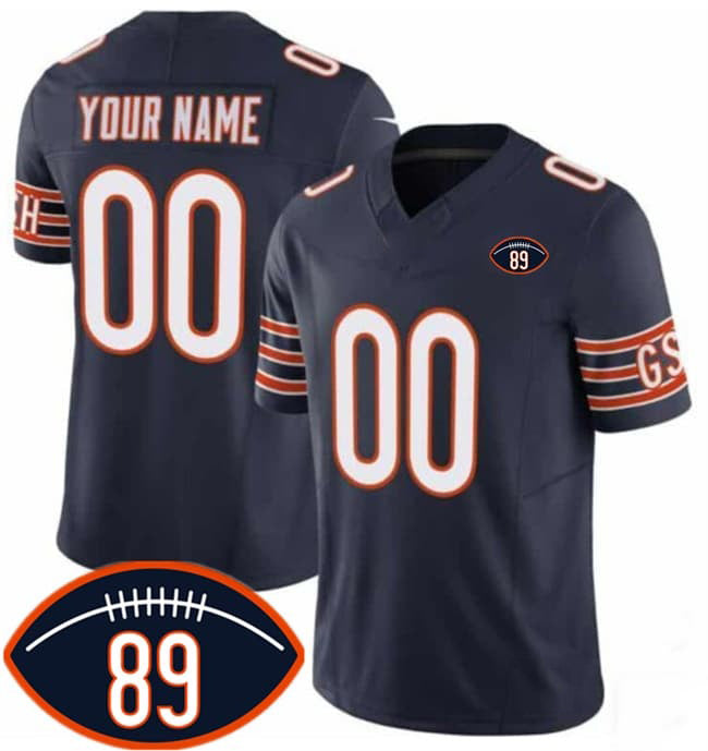 Custom C.Bears Active Player Navy 2026 With Mike Ditka 89 Patch F.U.S.E. Vapor Untouchable Limited Stitched Jersey BUTLER