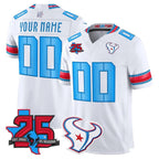 Custom H.Texans White Rivalries All Stitched Jersey BUTLER