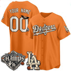 Custom Los Angeles Dodgers Orange Halloween 2026 Baseballjersey BUTLER
