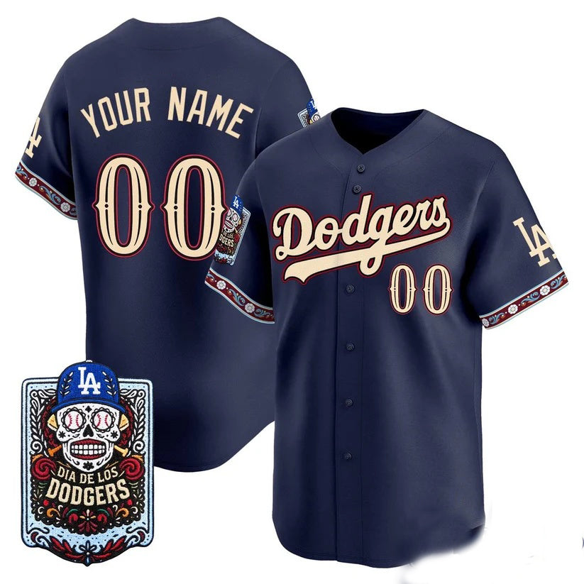Custom Los Angeles Dodgers x Dia De Los Muertos Navy 2026 Baseballjersey BUTLER