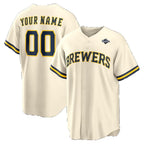 Custom Milwaukee Brewers Cream 2026 World Series Patch Home Replica Jersey BUTLER