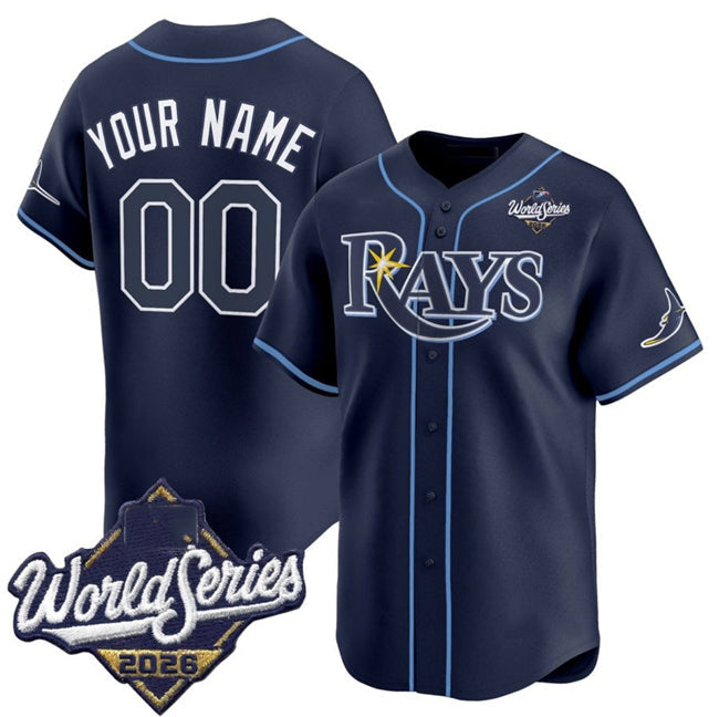 Custom Tampa Bay Rays Active Player Navy 2026 World Series Limited Stitched Jersey BUTLER