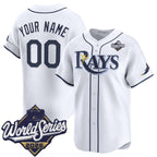 Custom Tampa Bay Rays Active Player White 2026 World Series Home Limited Stitched Jersey BUTLER