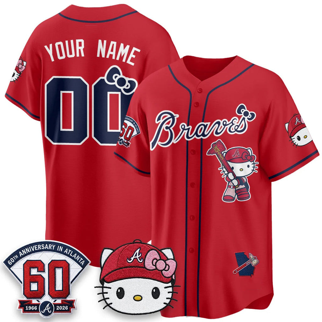 Custom Atlanta Braves Red BUTLER Meow KT 2026 Vapor Limited All Stitched Jersey