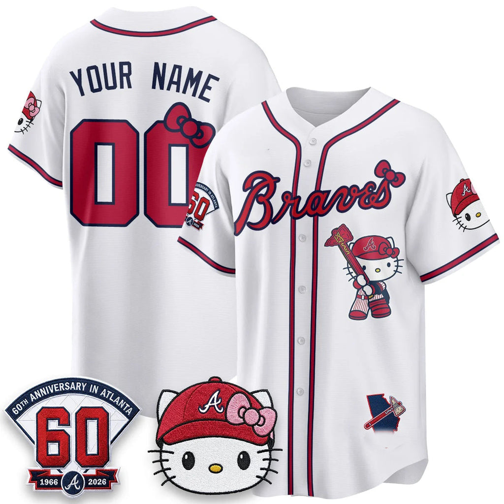 Custom Atlanta Braves White BUTLER Meow KT 2026 Vapor Limited All Stitched Jersey