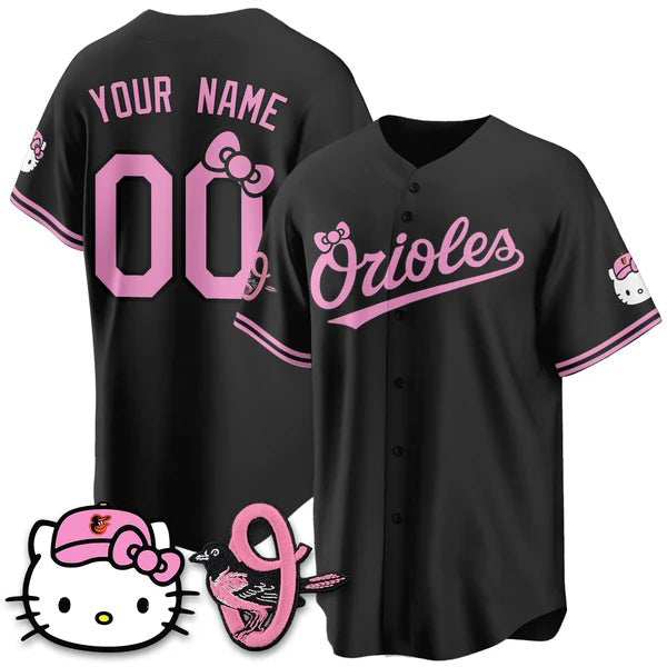 Custom Baltimore Orioles Black BUTLER Meow KT Vapor Premier Limited Stitched Jersey