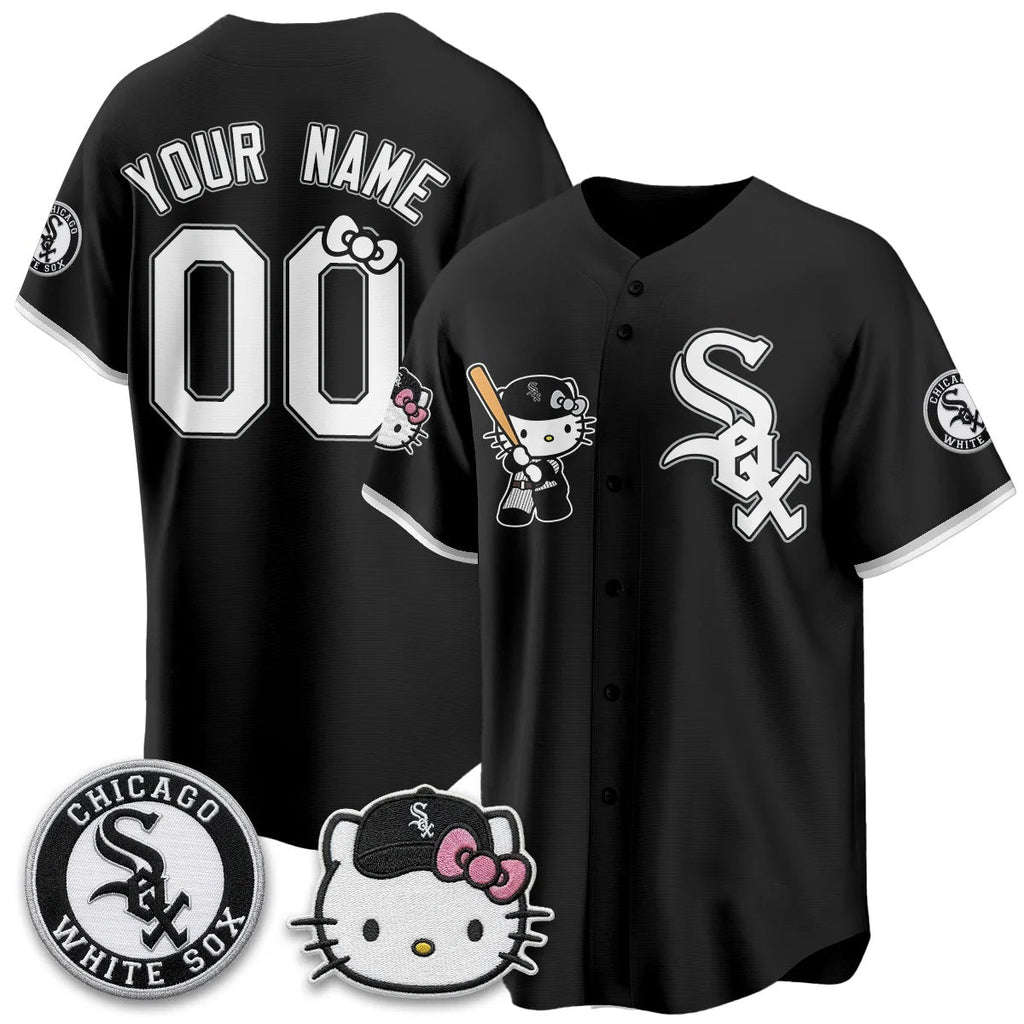 Custom Chicago White Sox Black BUTLER Meow KT Vapor Stitched Jersey