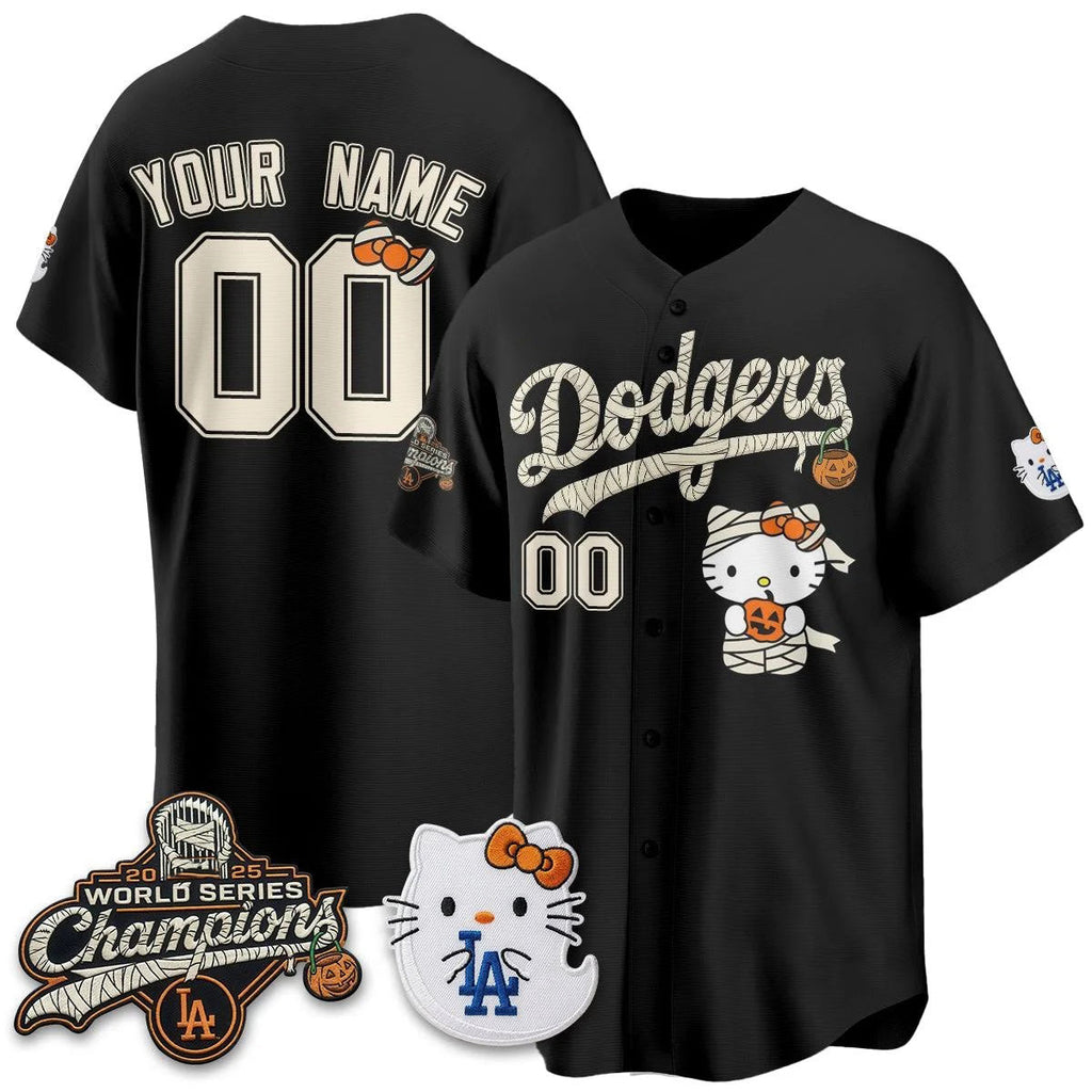 Custom Los Angeles Dodgers Black BUTLER Halloween 2026 Vapor V2 Stitched Team Jersey