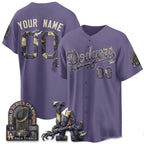 Custom Los Angeles Dodgers Purple BUTLER Nightmare Edition Jersey