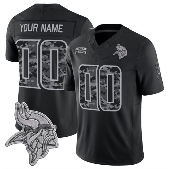 Custom MN.Vikings Active Player Black BUTLER F.U.S.E. 2026 Salute to Service Limited Stitched Jersey