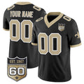 Custom NO.Saints Active Player Black BUTLER F.U.S.E. 60th Anniversary Patch Vapor Limited Stitched Jersey