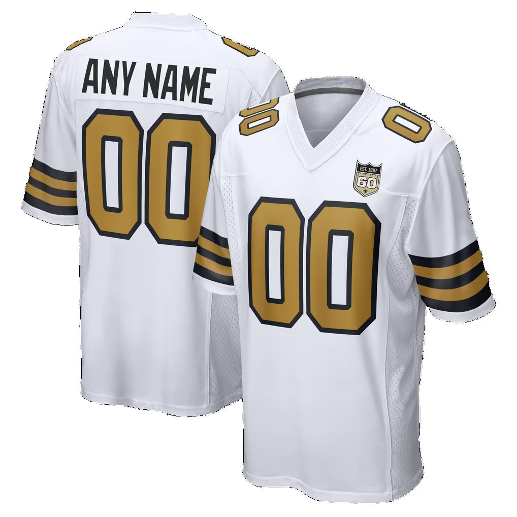 Custom NO.Saints White BUTLER Alternate 60th Season Game Jersey