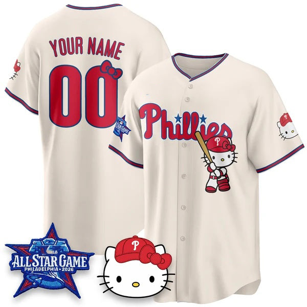 Custom Philadelphia Phillies Cream BUTLER Meow KT Vapor Limited V2 Stitched Jersey