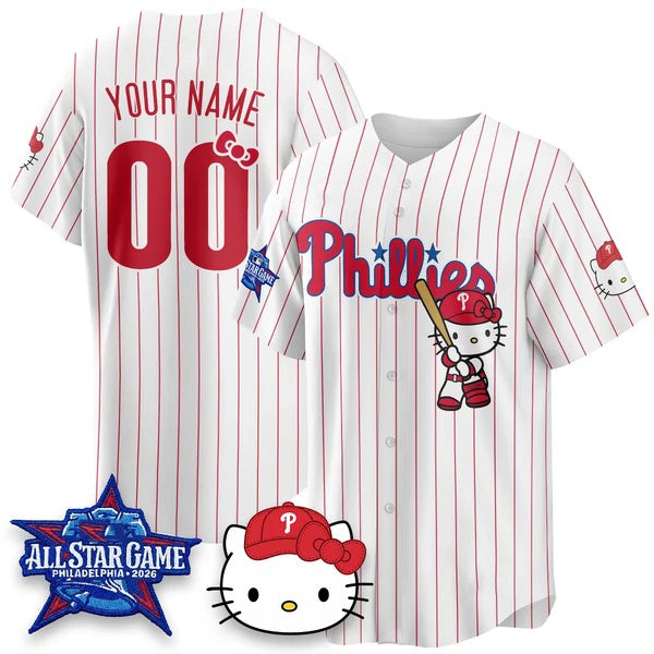 Custom Philadelphia Phillies White BUTLER Meow KT Vapor Limited V2 Stitched Jersey