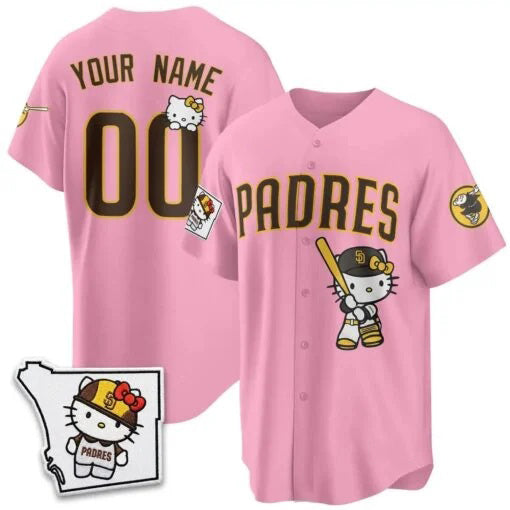 Custom San Diego Padres Pink BUTLER Meow KT Vapor Limited All Stitched V2 Jersey