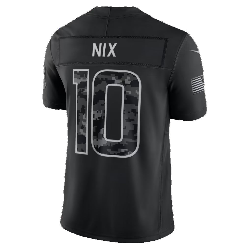 D.Broncos #10 Bo Nix Black 2026 Salute to Service Stitched Limited jersey BUTLER