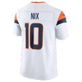 D.Broncos #10 Bo Nix White Vapor F.U.S.E. Stitched Limited jersey BUTLER