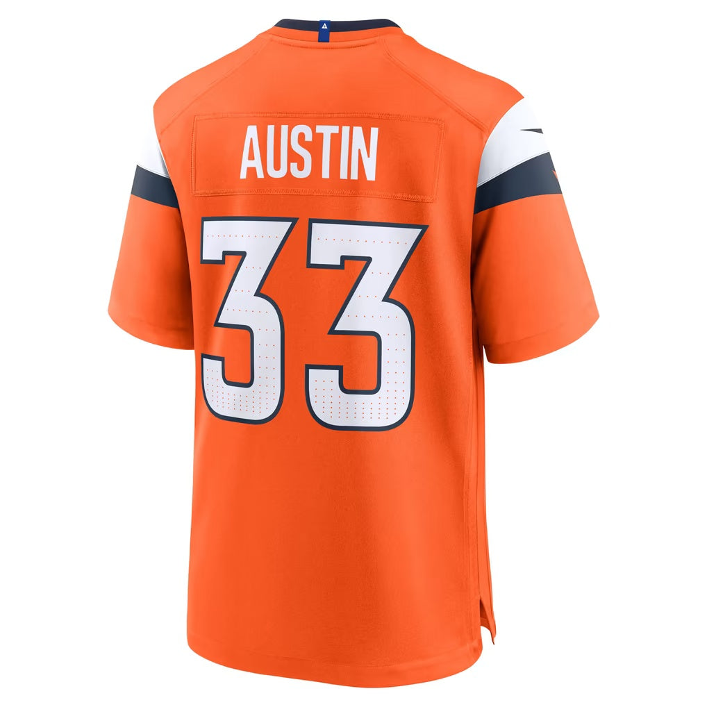 D.Broncos #33 Brent Austin Orange Team Game jersey BUTLER