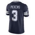 D.Cowboys #3 George Pickens Navy BUTLER Team Vapor F.U.S.E. Stitched Limited Jersey