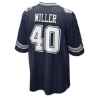 D.Cowboys #40 Von Miller Navy Game Jersey BUTLER