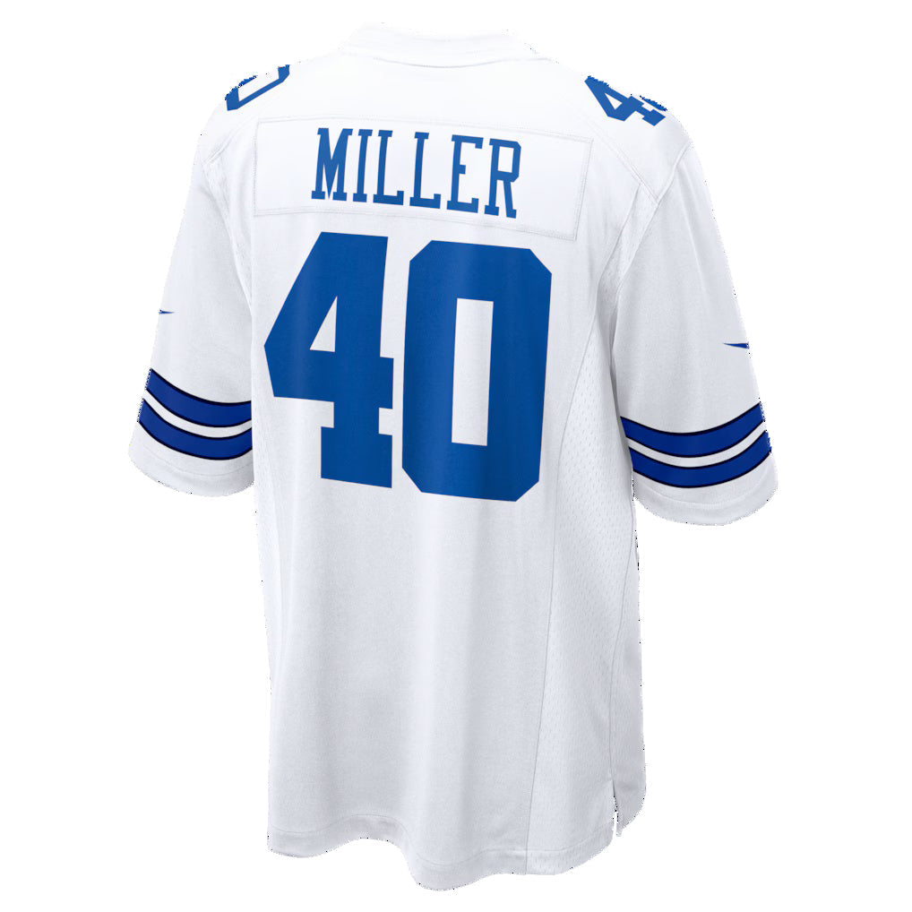 D.Cowboys #40 Von Miller White Game Jersey BUTLER
