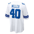 D.Cowboys #40 Von Miller White Game Jersey BUTLER