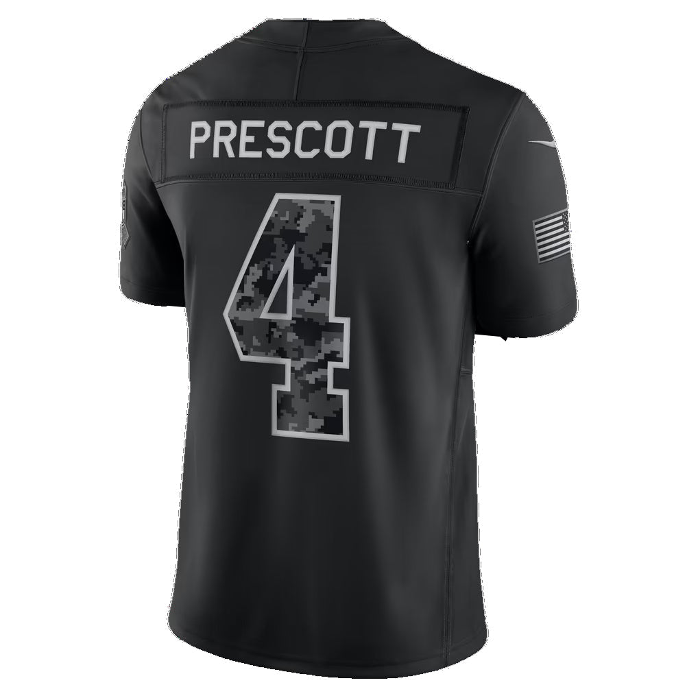 D.Cowboys #4 Dak Prescott Black 2026 Salute to Service Stitched Limited jersey BUTLER