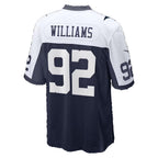 D.Cowboys #92 Quinnen Williams Navy Game jersey BUTLER