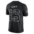 D.Lions #16 Jared Goff Black 2026 Salute to Service Stitched Limited jersey BUTLER