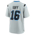 D.Lions #16 Jared Goff Silver 2026 Rivalries Collection Game Jersey BUTLER