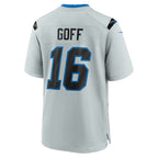 D.Lions #16 Jared Goff Silver 2026 Rivalries Collection Game Jersey BUTLER