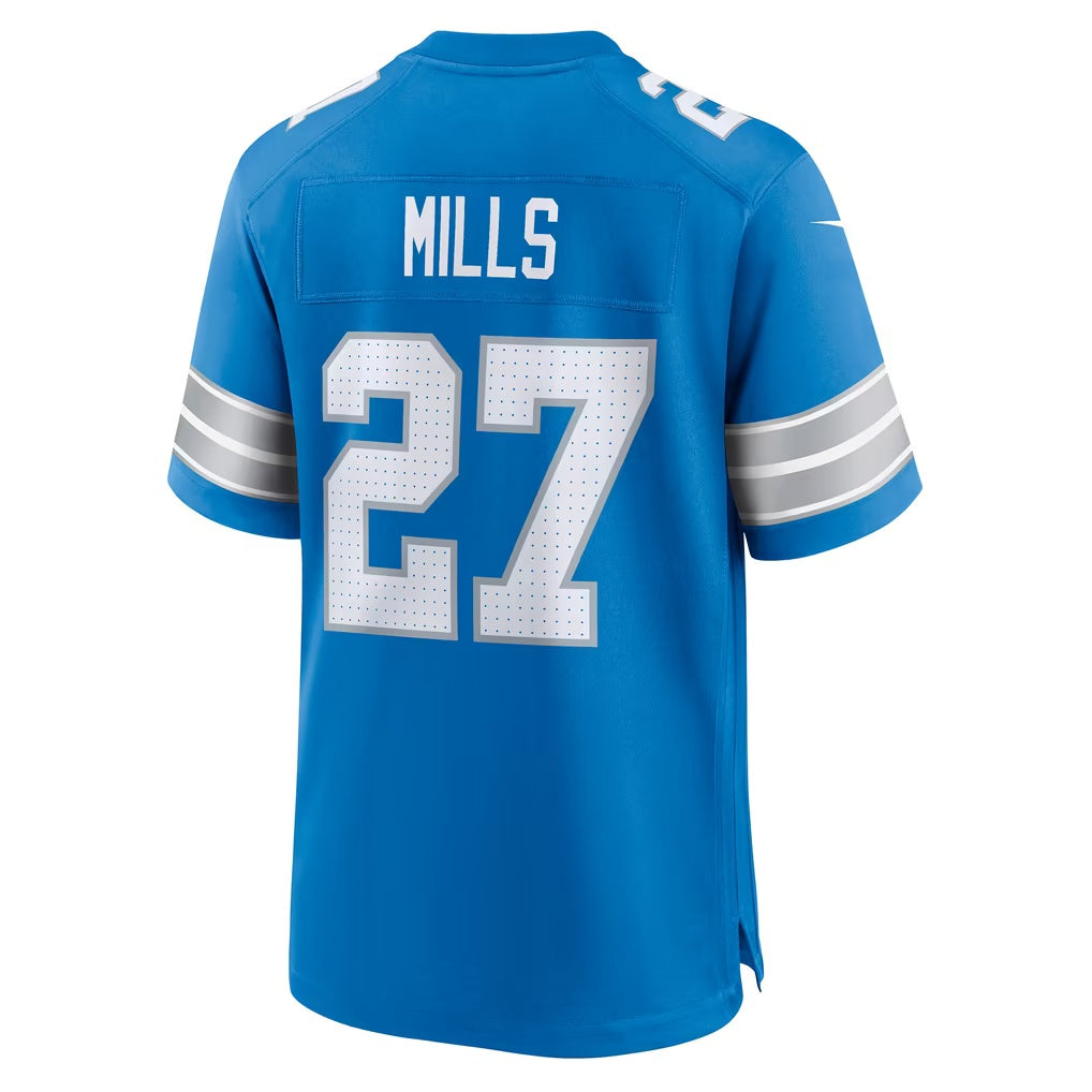 D.Lions #27 Jalen Mills Blue BUTLER Team Game Jersey